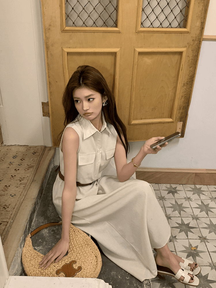 City Sophisticate Belted Dress